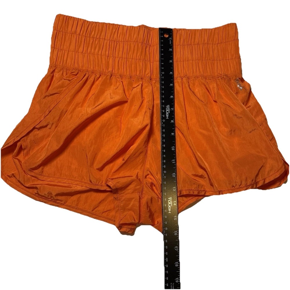 Free People Movement Women's Orange Flowy Athletic Shorts Size Large Fits Like M - Picture 8 of 8